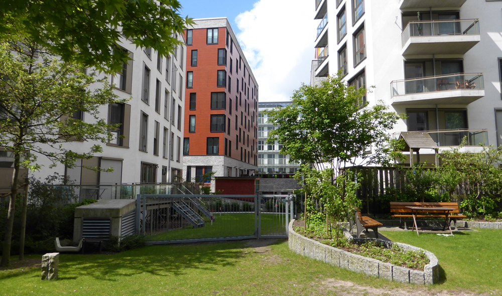 Access for emergency vehicles is available via the courtyard garden 